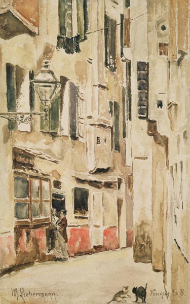 Venetian Street, 1878 (w/c on paper) from Max Liebermann