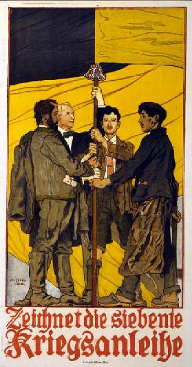 Austrian Fund Raising Campaign "Zeichnet die siebente Kriegsanleihe" pub. 1917 (colour lithograph)