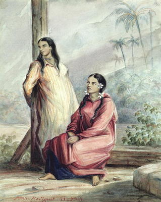 Two Tahitian Women, c.1841-48 (w/c on paper) from Maximilien Radiguet