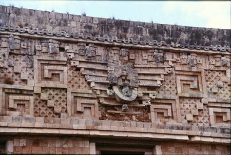 Carving detail from the Nunnery Quadrangle, Late Classic Maya from Mayan