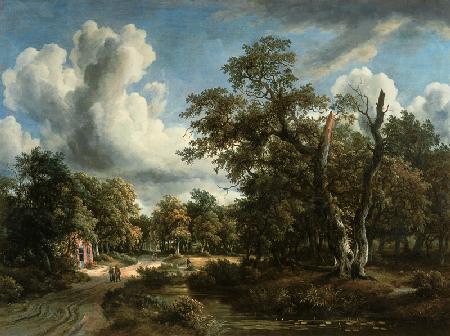 M.Hobbema, Landschaft im Wald v.Haarlem