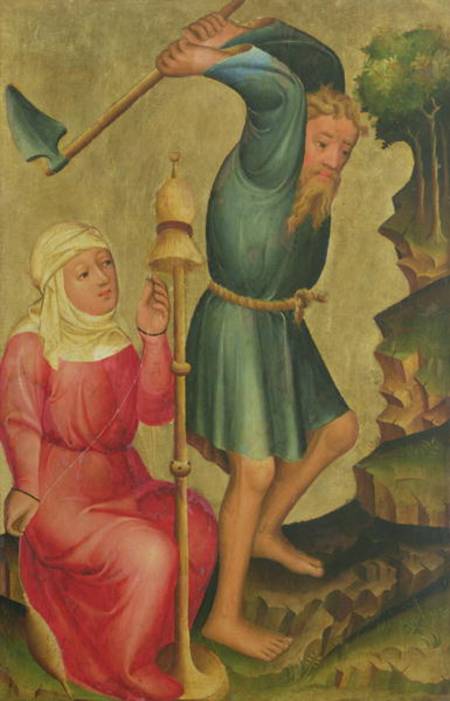 Adam and Eve at Work, detail from the Grabow Altarpiece from Master Bertram