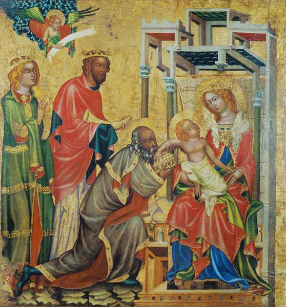 The adoration of the St. three kings from Meister d.Altars von Hohenfurth