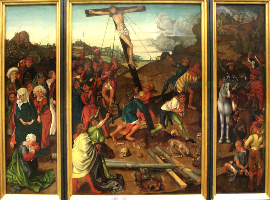 Raising of the Cross from Meister des Stötteritzer Altars