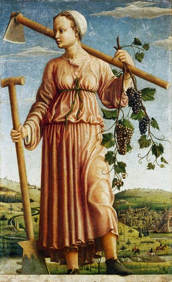 The Muse Polyhymnia as an inventor of the agriculture. from Meister (Ferraresischer)