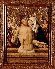 Jesus as a pain man with Maria. from Meister von Kassa (Ungarn)
