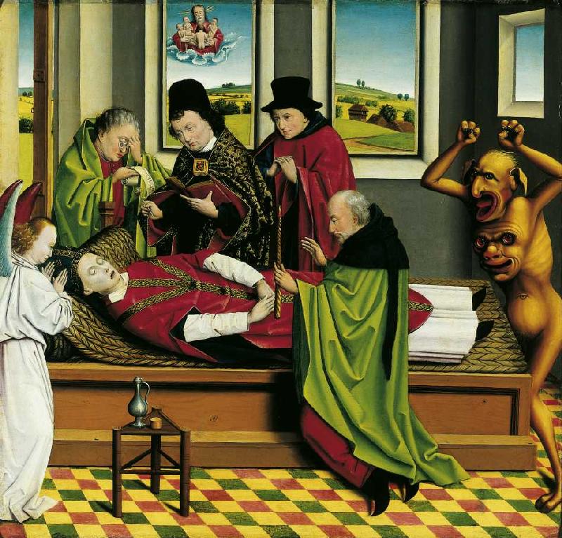 Innenseite eines Altarflügel: Tod des Hl from Meister vom Tod des Heiligen Nikolaus von Münster