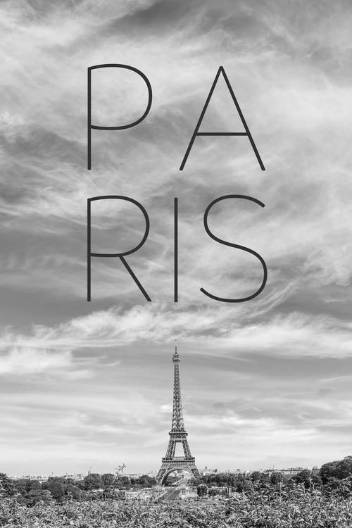 PARIS Eiffel Tower | Text & Skyline from Melanie Viola
