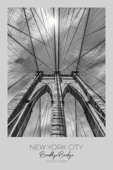 In focus: NEW YORK CITY Brooklyn Bridge in detail 