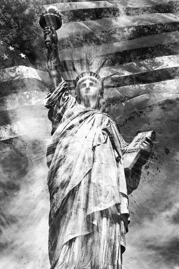 Monochrome Art NYC Statue of Liberty
