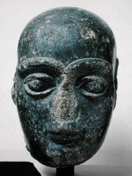 Head of a man, known as Gudea with a shaved head, from Telloh (Ancient Girsu) Neo-Sumerian from Mesopotamian