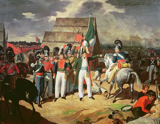 Santa Anna defies the Spanish troops of Ferdinand VII from Mexican School