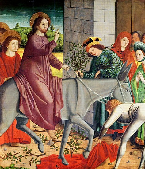 The Entry of Christ into Jerusalem, from the Altarpiece of St. Stephen, c.1470 from Michael Pacher