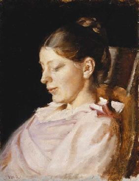 Portrait of Anna Ancher, the artist's wife