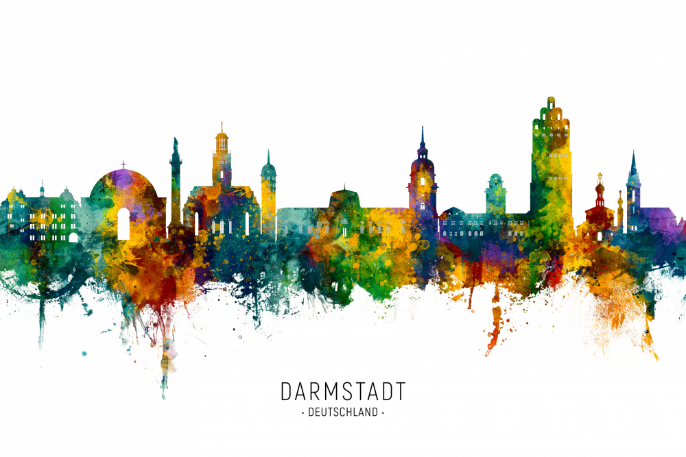 Darmstadt Germany Skyline from Michael Tompsett