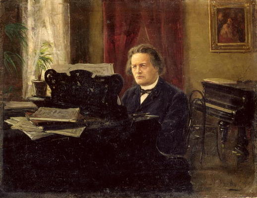 Portrait of Composer Anton Rubinstein (1829-1894) (oil on canvas) from Michail Michailovich Yarowoy