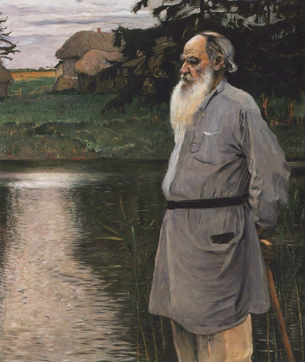 Portrait of the author Leo N. Tolstoy (1828-1910) from Michail Wassiljew. Nesterow