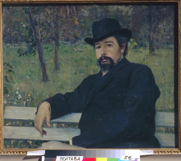 Portrait of the painter Nikolai Alexandrovich Yaroshenko (1846-1898) from Michail Wassiljew. Nesterow