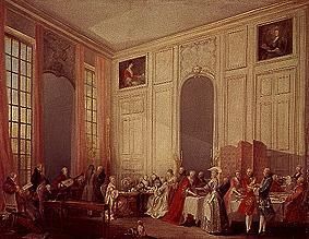 In an English tea drawing-room from Michel Barthélemy Ollivier
