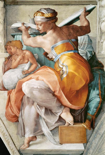 Libyan Sibyl (detail from the Sistine Chapel) from Michelangelo Buonarroti