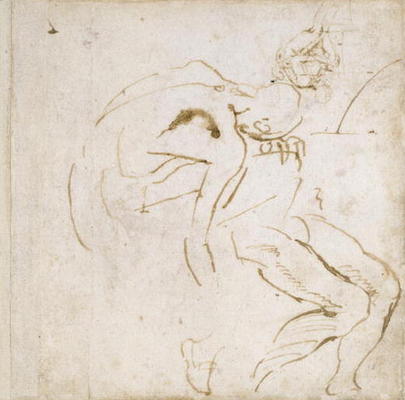 Figure Study, c.1511 (pen & ink on paper) from Michelangelo Buonarroti
