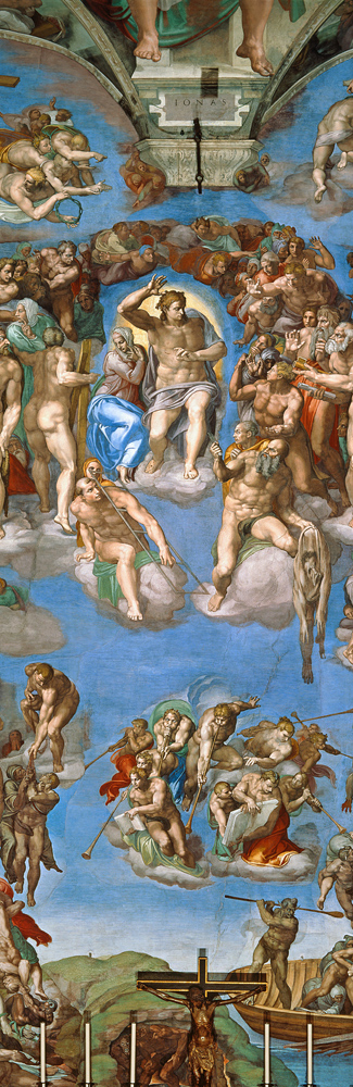 The Last Judgement - Sistine Chapel, ceiling fresco, detail from Michelangelo Buonarroti