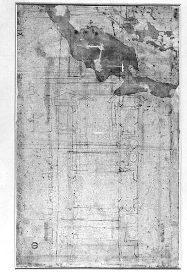 Architectural Studies, c.1538-50 from Michelangelo Buonarroti