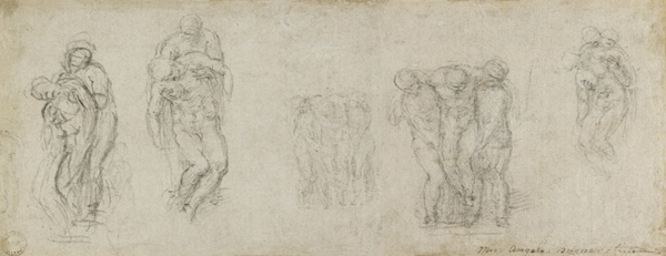 Studies for the Pieta Rondanini, c.1552 from Michelangelo Buonarroti