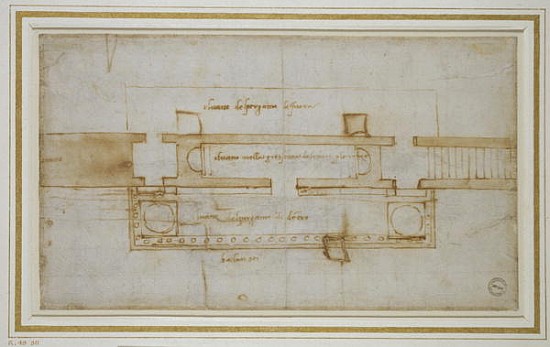 Design for a (?)Relic Chamber, 16th century from Michelangelo Buonarroti