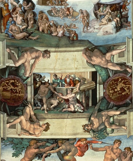Sistine Chapel Ceiling (1508-12): The Sacrifice of Noah, 1508-10 from Michelangelo Buonarroti