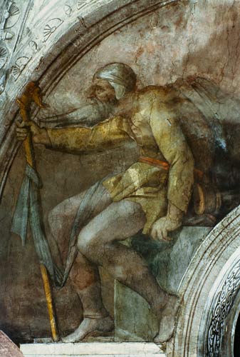 Sistine Chapel Ceiling: One of the Ancestors of God from Michelangelo Buonarroti