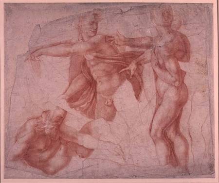 Studies of Male Nudes (red chalk) from Michelangelo Buonarroti