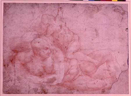 Study of a Male and Female Nude (red chalk) from Michelangelo Buonarroti