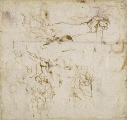 Study of an Arm, c.1511 (pen & ink on paper) from Michelangelo Buonarroti