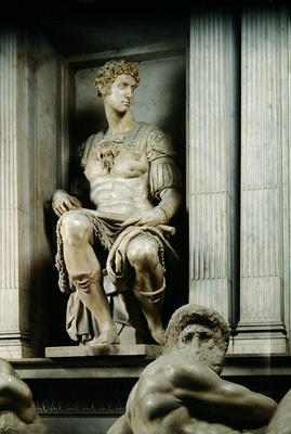 Tomb of Giuliano de' Medici (marble) (detail) from Michelangelo Buonarroti