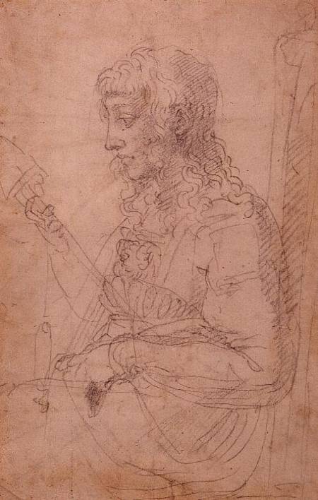 W.40 Sketch of a female figure from Michelangelo Buonarroti