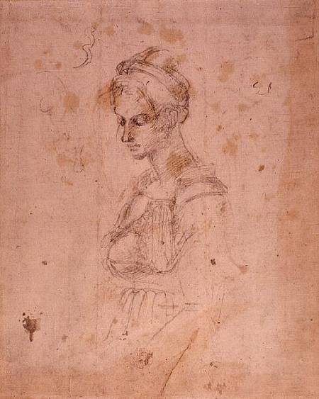 W.41 Sketch of a woman from Michelangelo Buonarroti