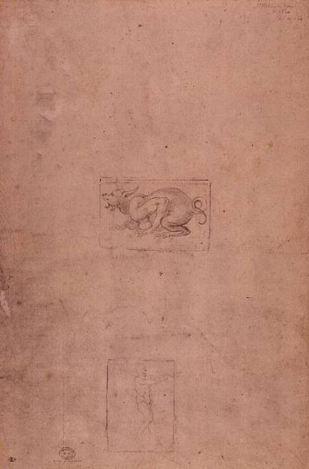 W.54 Study of a dragon from Michelangelo Buonarroti