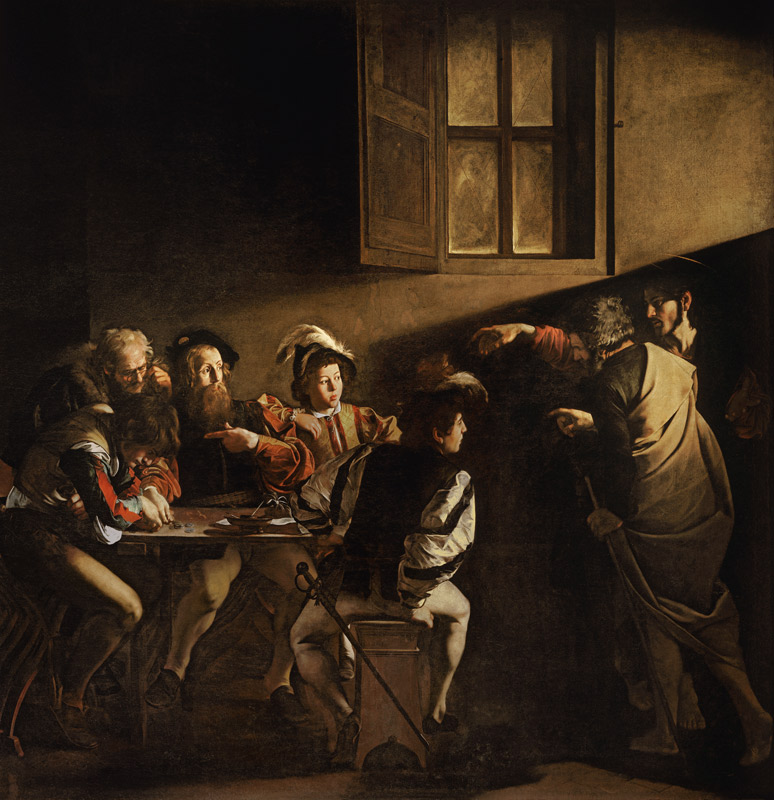 The Calling of Saint Matthew from Michelangelo Caravaggio