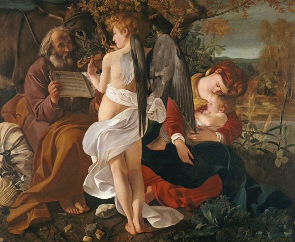Rest on the Flight into Egypt from Michelangelo Caravaggio