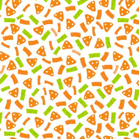 Geometric Marks Navy Orange Green