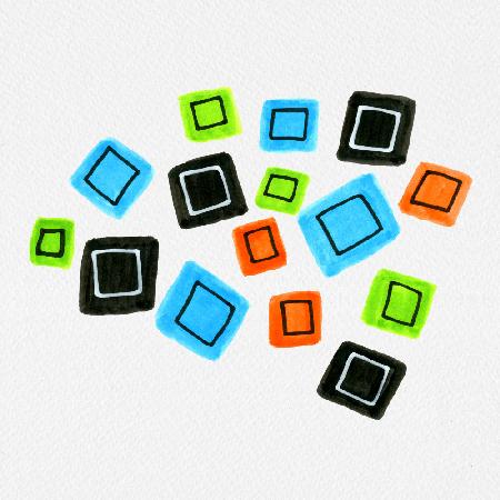 Multicolor Squares Scattered