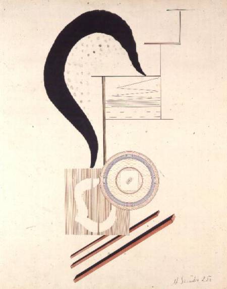 Constructivist Composition, 1925 (pen & ink, w/c & from Mieczyslaw Szczuka
