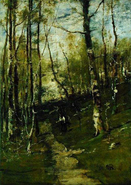 In the Barbizon Woods in 1875 from Mihály Munkácsy