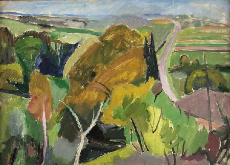 Autumn landscape, Lot et Garonne, c