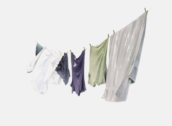 Spring Washing-line, 2003 (w/c on paper)  from Miles  Thistlethwaite