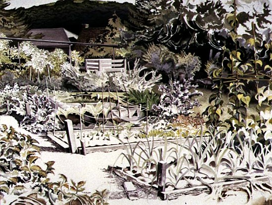 Kitchen Gardens, Uley House (w/c on paper)  from Miles  Thistlethwaite