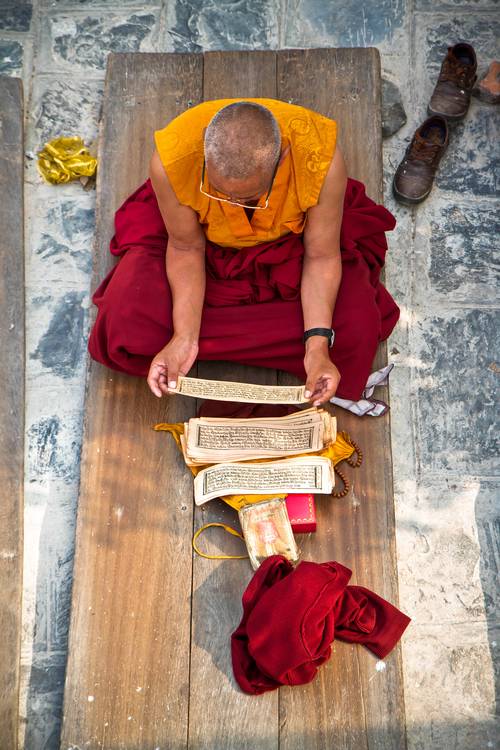 Buddhistischer Mönch in Kathmandu, Nepal from Miro May