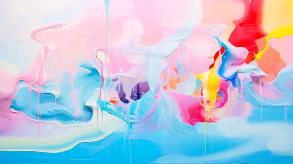 Bunte Formen. Abstraktes Bild in hellen freundlichen Farben.  from Miro May