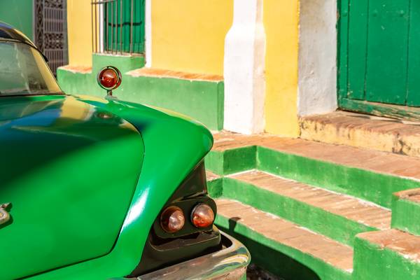 Green Oldtimer in Trinidad, Cuba, Kuba from Miro May
